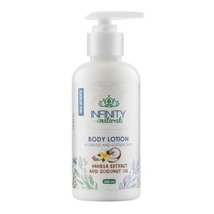 Infinity Body Lotion, Hydrates And Softens Skin, Vanilla Extract And Coconut Oil - 250ML