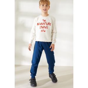 Defacto Boy Slim Fit Trousers - Indigo