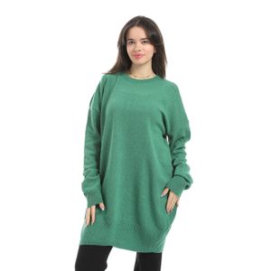 Andora Knitted Slip On Pullover - Light Green