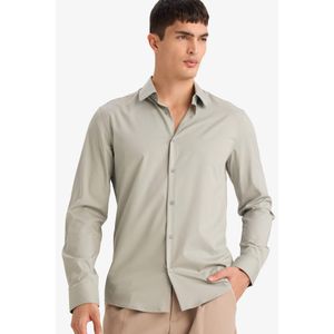 Defacto Slım Fıt Polo Yaka Basıc Düz Uzun Kollu Gömlek