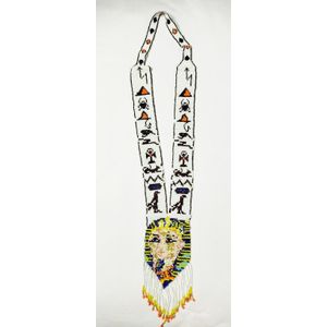 No عقد خرز يدوي بتصميم فرعوني – Handmade Beaded Necklace
