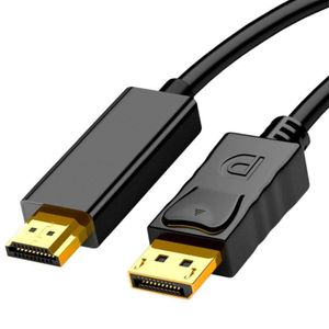 كابل محول من منفذ شاشة ديسبلاي بورت إلى HDMI، محول فيديو عالي الأداء، موصلات مطلية بالذهب، تحويل إشارة أحادي الاتجاه، متوافق مع تلفزيون وشاشة وبروجكتور وسماعة رأس لواقع افتراضي ولاب توب وكمبيوتر، 3 م