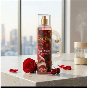 Amora Red Desire Fine Body Splash, a 240ml scented body spray.+Body splash 100 ml