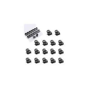 مشابك شعر صغيرة بنية وسوداء - مجموعة 20 قطعة