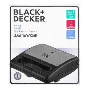 Black & Decker 3 in 1 Interchangeable 780W TS2130-B5 , Grill & Waffle& sandwich  Maker Silver/Black International Warranty  - best prices in Egypt