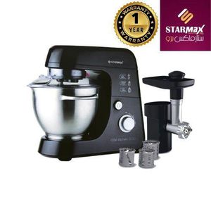 STAR MAX Stand Mixer with Meat Grinder SM-2110 – 1500W Power – Large Mixing Bowl – Multiple Speeds with Pulse Function – Included Meat Grinder – Black Color – 1 Year Warranty
