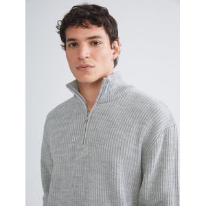 LC Waikiki Zippered Funnel Neck Men's Knit Sweater