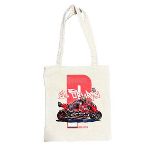 MotoGP Racing Aesthetic Tote Bag, Pedro Acosta Sport Bike Graphic Canvas Grocery Bag, Red Bull Racing Reusable Shoulder Bag for Men and Women   