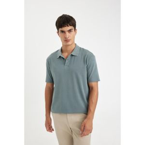 Defacto 100% Cotton New Regular Fit Polo Collar Short Sleeve Pique T-Shirt