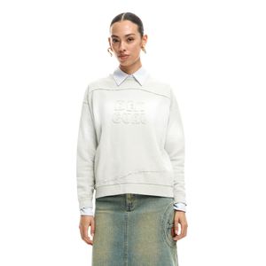 Desigual 100% cotton knit sweatshirt with crew neck and long sleeves.