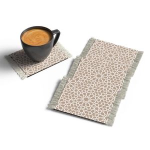 Art Mood HOME Islamic Unique NOVA RUG COASTER Set of 4 Rug Style Coasters