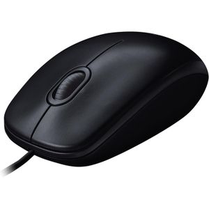 Logitech ماوس بمحرك أقراص ضوئي وسلك من لوجيتك، موديل M90، لون أسود
