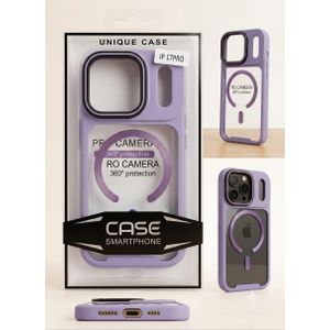 Case for iPhone 17 Pro – MagSafe Compatible Clear Back Cover with 360° Camera Protection-Purple / Lavender