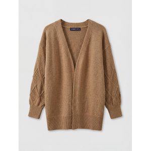 LC Waikiki Shawl Collar Open-Knit Women's Knitwear Cardigan