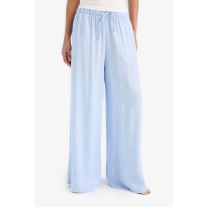 Defacto Woman Wide Leg Trousers - Blue