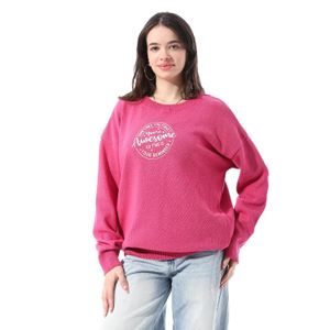 Andora Relaxed Fit Long Sleeves Knitted Pullover - Pink