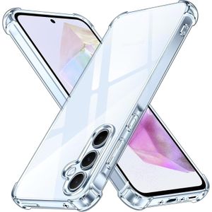 جراب سيليكون شفاف من البولي يوريثين الحراري غوريلا مضاد للصدمات بحماية للزوايا والكاميرا من دلع موبايلك لسامسونج جالاكسي A55 الجيل الخامس 5G، شفاف، لسامسونج جالكسي ايه 55 الجيل الخامس 