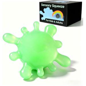 1 Pack Fidget Toys Stress Balls for Kids, Splat-Tastic Squishy Toy, Stress Splat Toy, Squishies Anxiety Stress Relief, Ice Squishy Stress Sensory Cube Malt Sugar Balls with Autism