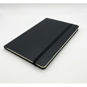 دفتر A5 - ورق كريمي - جلد ناعم - غلاف أسود
