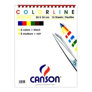 Canson sketch book 12 sheets 150gsm, 25x35 colored