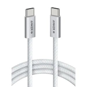 كابل أنكر زولو USB-C إلى USB-C للشحن السريع، مضفر، بطول 6 أقدام، قدرة 240 وات
