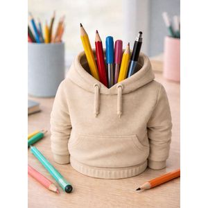 حامل أقلام على شكل هودي – منظم مكتب أنيق متعدد الاستخدام