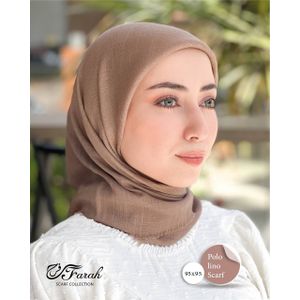 Farah إسكارف فارح الأنيق الأساسي - إسكارف بولو لينو - كافيه داكن