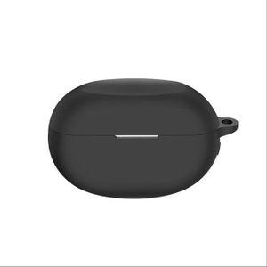 جرابات متوافقة مع سماعات Realme Buds Air 5 Pro/Air 6 Pro، جراب سيليكون، خفيف الوزن، مقاوم للصدمات، سهل الحمل - أسود
