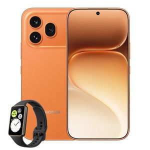 Honor Honor 600 Pro Dual SIM 5G 512GB/12GB - Orange + Honor Band 10 - Black + Free Cover (Color & Shape May Vary)