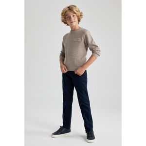 Defacto Regular Fit Gabardine Trousers - Navy