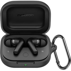 جراب حماية للسماعات، متوافق مع Motorola Moto Buds/Moto Buds Buds+، حماية ماصة للصدمات، ملحق حمل عملي - أسود