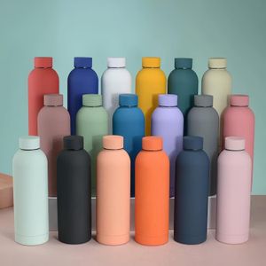 17oz Stainless Steel Insulated Narrow Mouth Sports Water Bottle, Double wall Cola Shape Thermos Vacuum flask (500ml, 