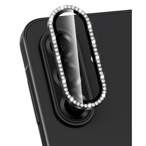 واقي عدسات الكاميرا، متوافق مع Samsung Galaxy A56 / A36 / A26 Accessories, 9H Tempered Glass Metal Individual Ring Camera، من زجاج مقوّى، تصميم مقاوم للخدش، حماية لعدسات الكاميرا - أسود ماسي