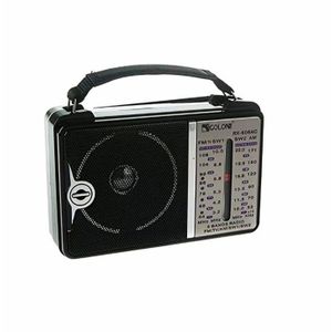Golon radio that runs on electricity or battery-color black