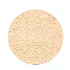 natural round wood coasters cup pad