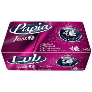 Papia بابيا مناديل سحب عبوة واحده 4 طبقات 500