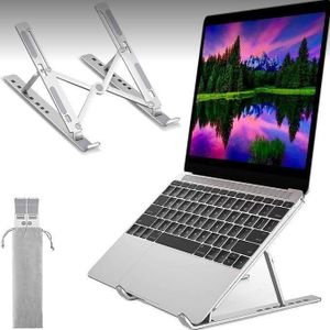 Foldable and adjustable laptop stand made of aluminum - suitable for laptops, tablets, and iPads