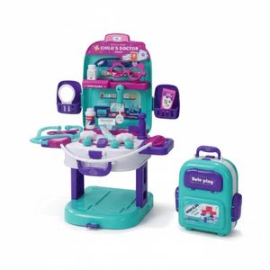 3 in 1 Doctor Bag Toy, 38 Pcs Medical Play Set, Convertible Backpack, Educational Toys, 51*35*30cm