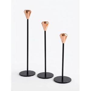 Plan A Elegant Candlestick Set of 3 Candlesticks for Home Decor, Elegant Candlestick Holder for Dining Table, Salon, Living Room, Events, Elegant and Luxurious Decoration