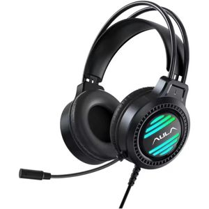 سماعة راس للالعاب اولا S606 بمنفذ USB 7.1 بصوت محيطي - تاثير اضاءة ملونة RGB - لطيفة على البشرة وجيدة التهوية - ميكروفون مرن لتقليل الضوضاء - مشغلات 50 ملم - للكمبيوتر وبلاي ستيشن 4 (اسود)