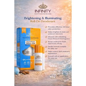 Infinity (Infinity) Brightening & Illuminating Roll-On Deodorant – Ocean Breeze & Oud – 1+1 Offer – 80 ml x2