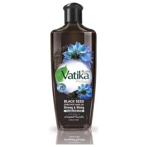 Vatika Naturals زيت شعر فاتيكا الطبيعي بالحبة السوداء وفيتامينات أ و هـ و ف ٢٠٠ مل
