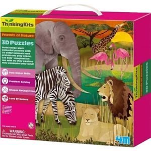 4M Thinkingkits Animals Safari Friends 3D Puzzle - 04679
