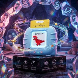 Educational Interactive Flash Card Learning Machine for Toddlers – Bilingual Sensory Speech Development Toy for Early Language Skills and Vocabulary Building