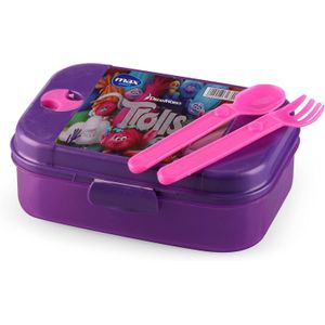 Max Plast Lunch Box Treadi Spoon and Fork 18.5x14x6.5 Purple Max