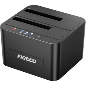 HDD Docking Station, USB 3.0 Hard Drive Docking Station for 2.5 and 3.5 Inch SATA HDD-SSD, Dual Bay Offline Clone Support