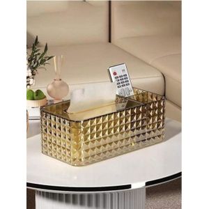 علبة مناديل ذهبية مميزة ذات خانتين