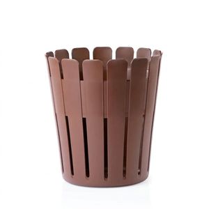 سلة مهملات مودرن بلاستيكية، لون داكن سالمون، مقاس 25*25*27 سم، تصميم أنيق لتوفير المساحة