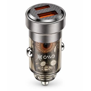 Cavo شاحن سيارة سريع ثنائي USB بقدرة 30 وات مع كابل Type-C، يدعم VOOC، صنع في مصر - Thunder