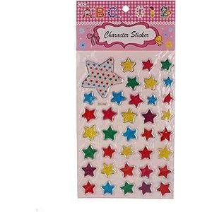 3A Star Plastic Sticker for Kids - Multi Color 21915-3 - 3A-5120-Multi Color19